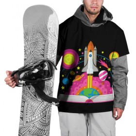 Накидка на куртку 3D с принтом Космос в Петрозаводске, 100% полиэстер |  | Тематика изображения на принте: звезды | космос | планета | ракета