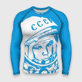 Мужской рашгард 3D с принтом Гагарин 1 в Петрозаводске,  |  | гагарин | день космонавтики | звезды | космос