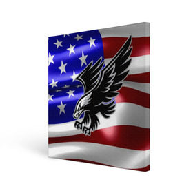 Холст квадратный с принтом Флаг США с орлом в Петрозаводске, 100% ПВХ |  | usa | америка | белоголовый | герб | государство | доллар | дядя сэм | звездно полосатый флаг | лысый | нато | оон | орел | птица | свобода | символ | соединённые штаты америки | страна | сша | штат