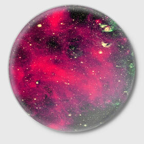 Значок с принтом Розовый космос в Петрозаводске,  металл | круглая форма, металлическая застежка в виде булавки | nebula | space | star | вселенная | звезды | земля | космический | космос | планеты | плеяды | пространство | созвездие