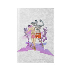 Обложка для паспорта матовая кожа с принтом Die Antwoord в Петрозаводске, натуральная матовая кожа | размер 19,3 х 13,7 см; прозрачные пластиковые крепления | Тематика изображения на принте: 