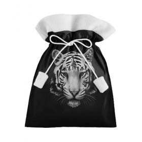 Подарочный 3D мешок с принтом Тигр в Петрозаводске, 100% полиэстер | Размер: 29*39 см | белый тигр | кошка | тигр