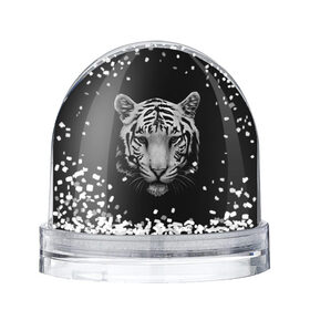 Снежный шар с принтом Тигр в Петрозаводске, Пластик | Изображение внутри шара печатается на глянцевой фотобумаге с двух сторон | белый тигр | кошка | тигр