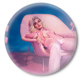 Значок с принтом Katy Perry в Петрозаводске,  металл | круглая форма, металлическая застежка в виде булавки | katy perry | кэти перри