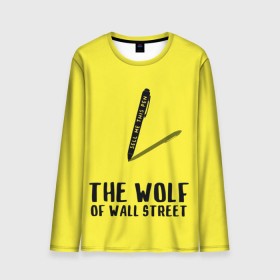 Мужской лонгслив 3D с принтом Волк с Уолл Стрит в Петрозаводске, 100% полиэстер | длинные рукава, круглый вырез горловины, полуприлегающий силуэт | the wolf of wall street | волк с уолл стрит | леонардо дикаприо | мартин скорсезе | продай мне эту ручку