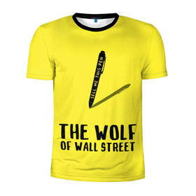 Мужская футболка 3D спортивная с принтом Волк с Уолл Стрит в Петрозаводске, 100% полиэстер с улучшенными характеристиками | приталенный силуэт, круглая горловина, широкие плечи, сужается к линии бедра | the wolf of wall street | волк с уолл стрит | леонардо дикаприо | мартин скорсезе | продай мне эту ручку
