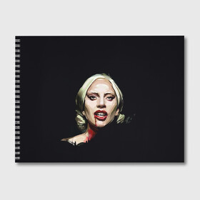 Альбом для рисования с принтом Леди Гага в Петрозаводске, 100% бумага
 | матовая бумага, плотность 200 мг. | lady gaga | леди гага