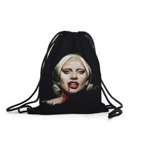 Рюкзак-мешок 3D с принтом Леди Гага в Петрозаводске, 100% полиэстер | плотность ткани — 200 г/м2, размер — 35 х 45 см; лямки — толстые шнурки, застежка на шнуровке, без карманов и подкладки | lady gaga | леди гага