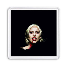 Магнит 55*55 с принтом Леди Гага в Петрозаводске, Пластик | Размер: 65*65 мм; Размер печати: 55*55 мм | lady gaga | леди гага