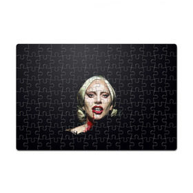 Пазл магнитный 126 элементов с принтом Леди Гага в Петрозаводске, полимерный материал с магнитным слоем | 126 деталей, размер изделия —  180*270 мм | Тематика изображения на принте: lady gaga | леди гага