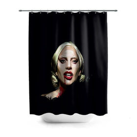 Штора 3D для ванной с принтом Леди Гага в Петрозаводске, 100% полиэстер | плотность материала — 100 г/м2. Стандартный размер — 146 см х 180 см. По верхнему краю — пластиковые люверсы для креплений. В комплекте 10 пластиковых колец | lady gaga | леди гага