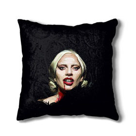 Подушка 3D с принтом Леди Гага в Петрозаводске, наволочка – 100% полиэстер, наполнитель – холлофайбер (легкий наполнитель, не вызывает аллергию). | состоит из подушки и наволочки. Наволочка на молнии, легко снимается для стирки | Тематика изображения на принте: lady gaga | леди гага