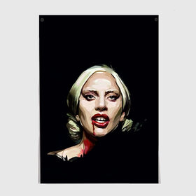 Постер с принтом Леди Гага в Петрозаводске, 100% бумага
 | бумага, плотность 150 мг. Матовая, но за счет высокого коэффициента гладкости имеет небольшой блеск и дает на свету блики, но в отличии от глянцевой бумаги не покрыта лаком | Тематика изображения на принте: lady gaga | леди гага