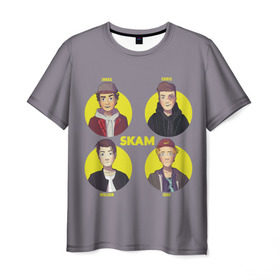 Мужская футболка 3D с принтом Сериал SKAM в Петрозаводске, 100% полиэфир | прямой крой, круглый вырез горловины, длина до линии бедер | skam | скам | стыд