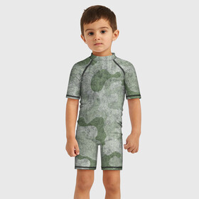 Детский купальный костюм 3D с принтом Грязный камуфляж в Петрозаводске, Полиэстер 85%, Спандекс 15% | застежка на молнии на спине | абстракция | армия | камуфляж | модный | оригинал