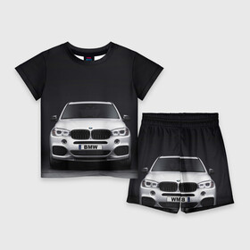 Детский костюм с шортами 3D с принтом BMW X5 в Петрозаводске,  |  | bmw | x3 x4 x5 x6 x7 x8 | авто | автомобиль | блатная | бмв | бумер | бэха | иномарка | концерн | красивая | крутая | марка немецкая | машина | пацанский таз | прикольная | тачила | тачка
