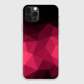 Чехол для iPhone 12 Pro Max с принтом Розовая абстракция в Петрозаводске, Силикон |  | Тематика изображения на принте: геометрия | полигоны | розовый | треугольники