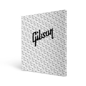 Холст квадратный с принтом Gibson в Петрозаводске, 100% ПВХ |  | fender | gibson | guitar | ibanez | music | rock | гитара | музыка | рок