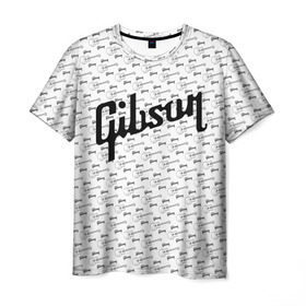 Мужская футболка 3D с принтом Gibson в Петрозаводске, 100% полиэфир | прямой крой, круглый вырез горловины, длина до линии бедер | fender | gibson | guitar | ibanez | music | rock | гитара | музыка | рок