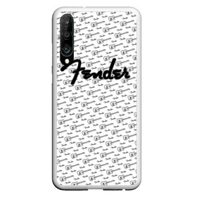 Чехол для Honor P30 с принтом Fender в Петрозаводске, Силикон | Область печати: задняя сторона чехла, без боковых панелей | Тематика изображения на принте: fender | gibson | guitar | ibanez | music | rock | гитара | музыка | рок