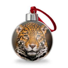 Ёлочный шар с принтом Jaguar в Петрозаводске, Пластик | Диаметр: 77 мм | глаза | дикая кошка | кошка | леопард | сафари | хищник | ягуар