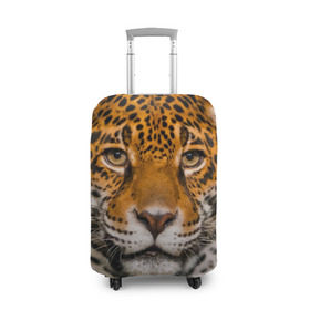 Чехол для чемодана 3D с принтом Jaguar в Петрозаводске, 86% полиэфир, 14% спандекс | двустороннее нанесение принта, прорези для ручек и колес | глаза | дикая кошка | кошка | леопард | сафари | хищник | ягуар