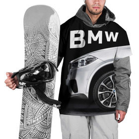 Накидка на куртку 3D с принтом BMW белая в Петрозаводске, 100% полиэстер |  | bmw | x3 x4 x5 x6 x7 x8 | авто | автомобиль | блатная | бмв | бумер | бэха | иномарка | концерн | красивая | крутая | марка немецкая | машина | пацанский таз | прикольная | тачила | тачка