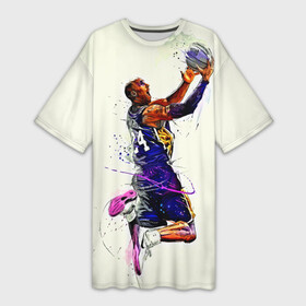 Платье-футболка 3D с принтом Kobe Bryant в Петрозаводске,  |  | basketball | kobe bryant | lakers | los angeles | nba | арт | баскетбол | другие | картинка | кобе брайант | коби брайант | краски | лейкерс | лос анджелес | нба | прикольные | рисунок | спорт | цветные | яркие