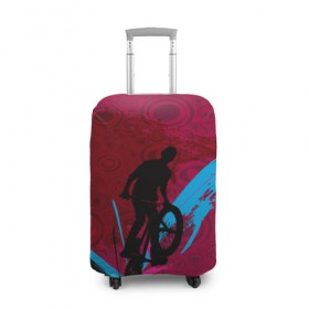 Чехол для чемодана 3D с принтом Bicycle в Петрозаводске, 86% полиэфир, 14% спандекс | двустороннее нанесение принта, прорези для ручек и колес | 