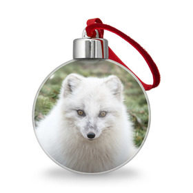Ёлочный шар с принтом White Fox в Петрозаводске, Пластик | Диаметр: 77 мм | fox | red | лиса | лисенок | рыжая