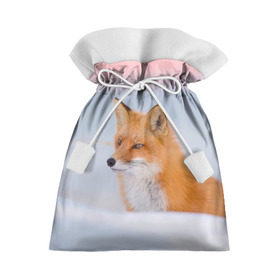 Подарочный 3D мешок с принтом Morning в Петрозаводске, 100% полиэстер | Размер: 29*39 см | fox | red | лиса | лисенок | рыжая
