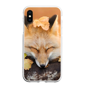 Чехол для iPhone XS Max матовый с принтом Соня в Петрозаводске, Силикон | Область печати: задняя сторона чехла, без боковых панелей | fox | red | лиса | лисенок | рыжая