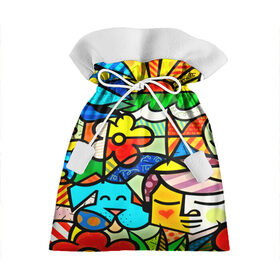 Подарочный 3D мешок с принтом Картинка-мозаика в Петрозаводске, 100% полиэстер | Размер: 29*39 см | Тематика изображения на принте: 3d | другие | животные | кот | мозаика | насекомые | прикольные | птицы | собака | солнце | текстуры | узор | цветные | цветы | яркие