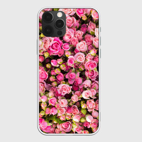 Чехол для iPhone 12 Pro Max с принтом Розовый рай в Петрозаводске, Силикон |  | Тематика изображения на принте: бутон | лепестки | роза | розовый | розочка | цветок | цветы
