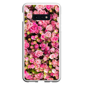 Чехол для Samsung S10E с принтом Розовый рай в Петрозаводске, Силикон | Область печати: задняя сторона чехла, без боковых панелей | Тематика изображения на принте: бутон | лепестки | роза | розовый | розочка | цветок | цветы