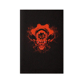 Обложка для паспорта матовая кожа с принтом Gears of War в Петрозаводске, натуральная матовая кожа | размер 19,3 х 13,7 см; прозрачные пластиковые крепления | Тематика изображения на принте: gears | skull | war | маркус | феникс | череп