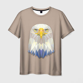 Мужская футболка 3D с принтом Орел в Петрозаводске, 100% полиэфир | прямой крой, круглый вырез горловины, длина до линии бедер | животные | жищники | новинки | подарок | популярное | яркие