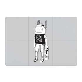 Магнитный плакат 3Х2 с принтом Скейтер в Петрозаводске, Полимерный материал с магнитным слоем | 6 деталей размером 9*9 см | Тематика изображения на принте: город | кролик | скейт | скейтборд