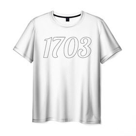 Мужская футболка 3D с принтом 1703 в Петрозаводске, 100% полиэфир | прямой крой, круглый вырез горловины, длина до линии бедер | 1703 | бар 1703 | версус | питер | санкт петербург