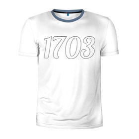 Мужская футболка 3D спортивная с принтом 1703 в Петрозаводске, 100% полиэстер с улучшенными характеристиками | приталенный силуэт, круглая горловина, широкие плечи, сужается к линии бедра | 1703 | бар 1703 | версус | питер | санкт петербург