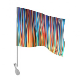Флаг для автомобиля с принтом Colored stripes в Петрозаводске, 100% полиэстер | Размер: 30*21 см | 3d | colored stripes | абстракция | другие | картинка | краски | линии | отблеск | полосы | прикольные | радуга | свет | цветные | яркие