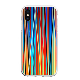 Чехол для iPhone XS Max матовый с принтом Colored stripes в Петрозаводске, Силикон | Область печати: задняя сторона чехла, без боковых панелей | Тематика изображения на принте: 3d | colored stripes | абстракция | другие | картинка | краски | линии | отблеск | полосы | прикольные | радуга | свет | цветные | яркие