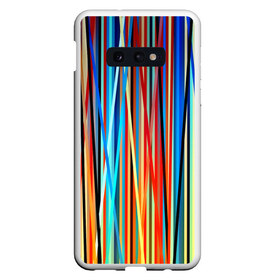 Чехол для Samsung S10E с принтом Colored stripes в Петрозаводске, Силикон | Область печати: задняя сторона чехла, без боковых панелей | Тематика изображения на принте: 3d | colored stripes | абстракция | другие | картинка | краски | линии | отблеск | полосы | прикольные | радуга | свет | цветные | яркие