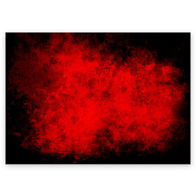 Поздравительная открытка с принтом Grunge red в Петрозаводске, 100% бумага | плотность бумаги 280 г/м2, матовая, на обратной стороне линовка и место для марки
 | watercolor | абстракция красок | акварель | брызги красок | живопись | краска | потертость красок