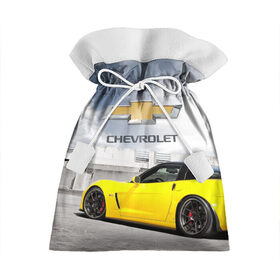 Подарочный 3D мешок с принтом Желтый Chevrolet в Петрозаводске, 100% полиэстер | Размер: 29*39 см | Тематика изображения на принте: 