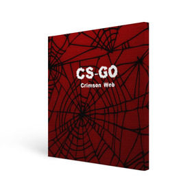 Холст квадратный с принтом CS:GO Crimson Web в Петрозаводске, 100% ПВХ |  | 3d | awp | counter strike | crimson web | game | skin | авп | игры | линии | прикольные | скин | текстуры