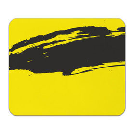 Коврик прямоугольный с принтом Чёрно-жёлтый в Петрозаводске, натуральный каучук | размер 230 х 185 мм; запечатка лицевой стороны | краски | мазок