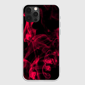Чехол для iPhone 12 Pro с принтом Smoke color в Петрозаводске, силикон | область печати: задняя сторона чехла, без боковых панелей | 3d | битва огней | другие | жар | камин | красный | огонь | печь | пламя | пожар | прикольные | пыл | синий | стихия | столкновение огней | топка | тренд | узор | цветные | череп | яркие