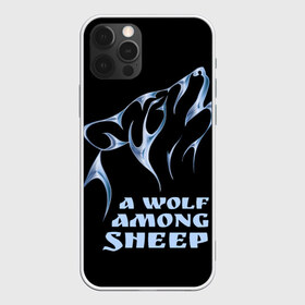 Чехол для iPhone 12 Pro Max с принтом Волк среди овец в Петрозаводске, Силикон |  | wolf among sheep | татуировка | хищник