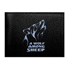 Обложка для студенческого билета с принтом Волк среди овец в Петрозаводске, натуральная кожа | Размер: 11*8 см; Печать на всей внешней стороне | wolf among sheep | татуировка | хищник